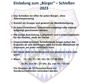 Bürgerschießen 2023