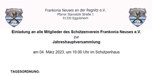 Jahreshauptversammlung 2023