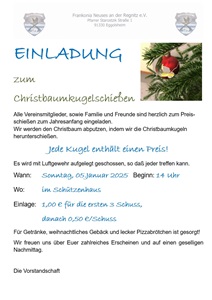 Christbaum-Kugel-Schießen 2025